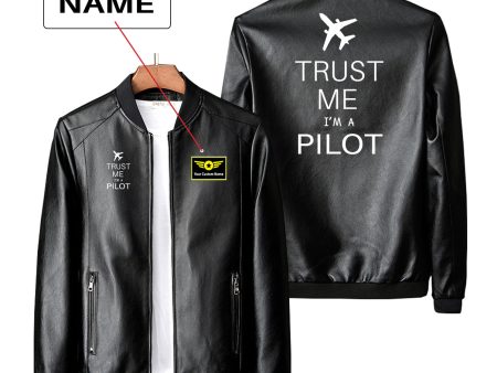 Trust Me I m a Pilot 2 Designed PU Leather Jackets For Cheap