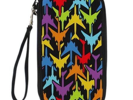 Super Colourful Airplanes Designed Travel Cases & Wallets For Cheap