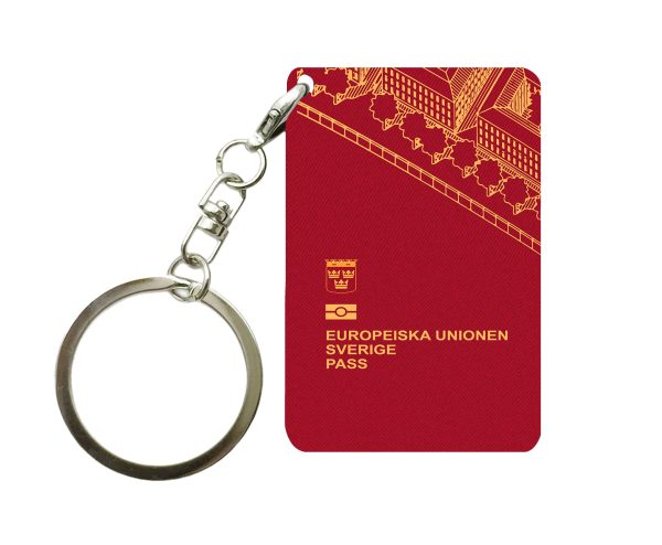 Sweden Passport Designed Key Chains For Cheap