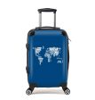 World Map (Text) Designed Cabin Size Luggages Supply