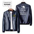 Student Pilot (Helicopter) Designed PU Leather Jackets Discount