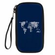 World Map (Text) Designed Travel Cases & Wallets Fashion