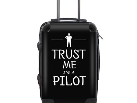 Trust Me I m a Pilot Designed Cabin Size Luggages For Discount