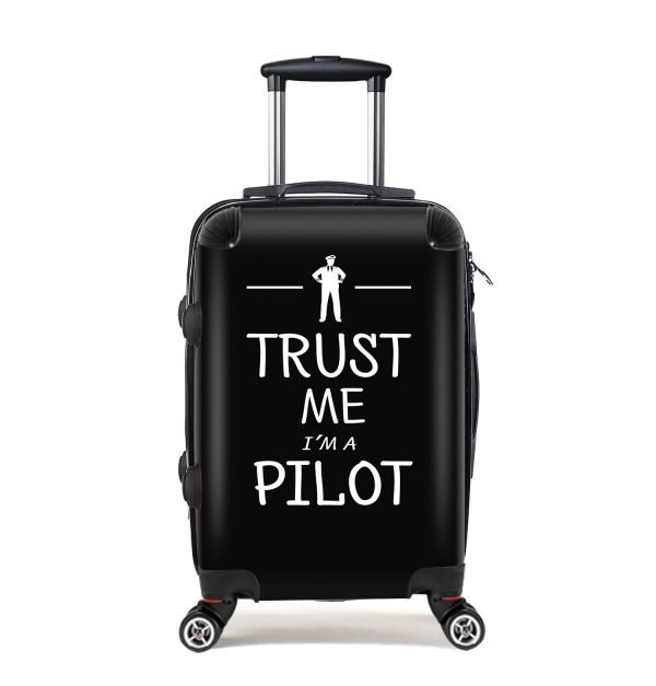 Trust Me I m a Pilot Designed Cabin Size Luggages For Discount