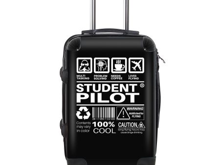 Student Pilot Label Designed Cabin Size Luggages For Sale