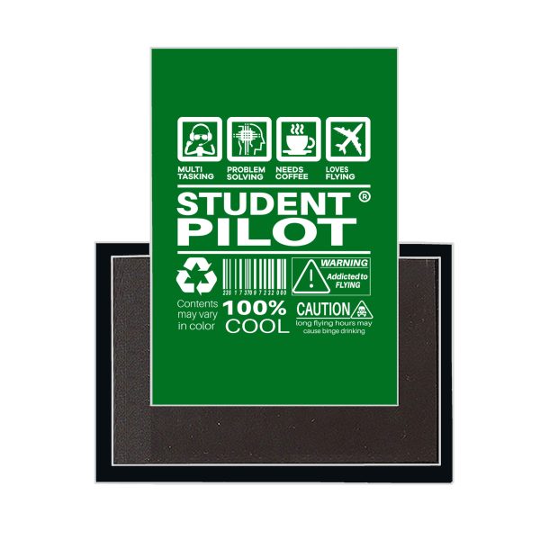 Student Pilot Label Designed Magnets on Sale