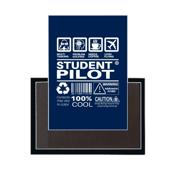 Student Pilot Label Designed Magnets on Sale