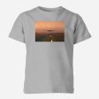 Super Cool Landing During Sunset Designed Children T-Shirts For Sale