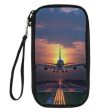 Super Airbus A380 Landing During Sunset Designed Travel Cases & Wallets Online