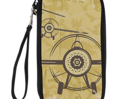 Super Vintage Propeller Designed Travel Cases & Wallets Fashion