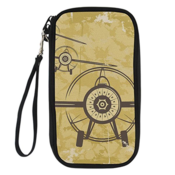 Super Vintage Propeller Designed Travel Cases & Wallets Fashion