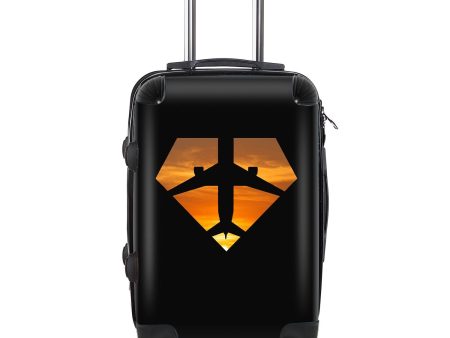 Supermen of The Skies (Sunset) Designed Cabin Size Luggages Online Hot Sale