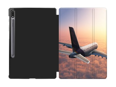 Super Cruising Airbus A380 over Clouds Designed Samsung Tablet Cases For Cheap