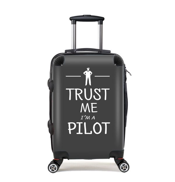 Trust Me I m a Pilot Designed Cabin Size Luggages For Discount