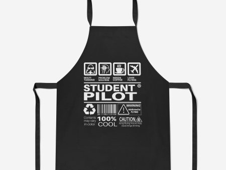 Student Pilot Label Designed Kitchen Aprons on Sale