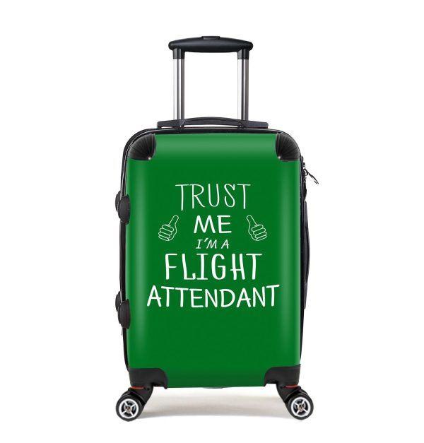 Trust Me I m a Flight Attendant Designed Cabin Size Luggages Fashion