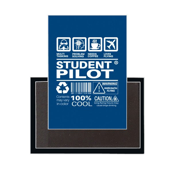 Student Pilot Label Designed Magnets on Sale