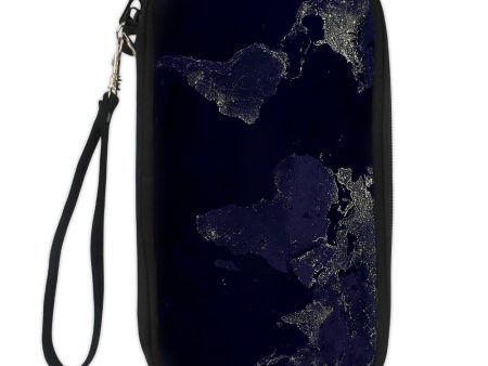 World Map From Space Designed Travel Cases & Wallets Online