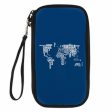 World Map (Text) Designed Travel Cases & Wallets Fashion