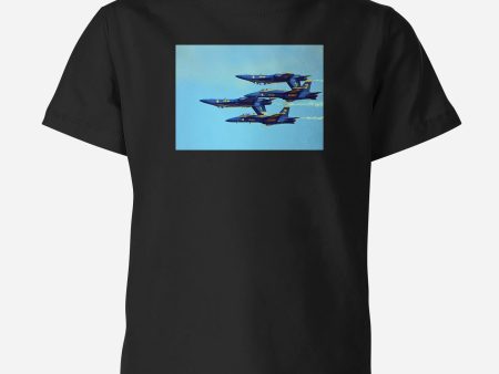 US Navy Blue Angels Designed Children T-Shirts Cheap