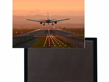 Super Cool Landing During Sunset Designed Magnets Online