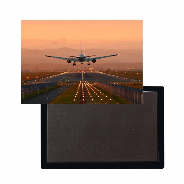 Super Cool Landing During Sunset Designed Magnets Online