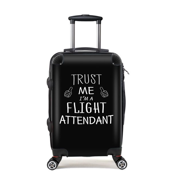 Trust Me I m a Flight Attendant Designed Cabin Size Luggages Fashion