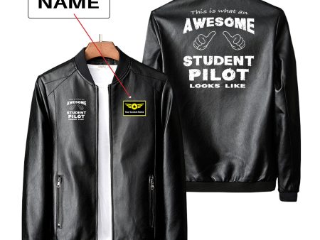 Student Pilot Designed PU Leather Jackets For Cheap