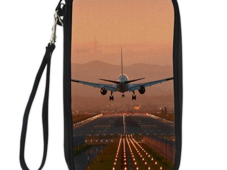 Super Cool Landing During Sunset Designed Travel Cases & Wallets For Discount