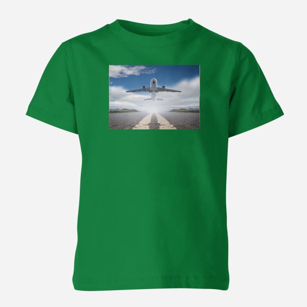 Taking off Aircraft Designed Children T-Shirts For Discount