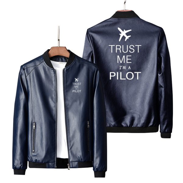 Trust Me I m a Pilot 2 Designed PU Leather Jackets For Cheap