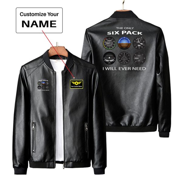 The Only Six Pack I Will Ever Need Designed PU Leather Jackets Sale