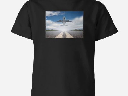 Taking off Aircraft Designed Children T-Shirts For Discount