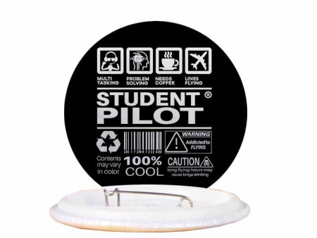 Student Pilot Label Designed Pins Supply