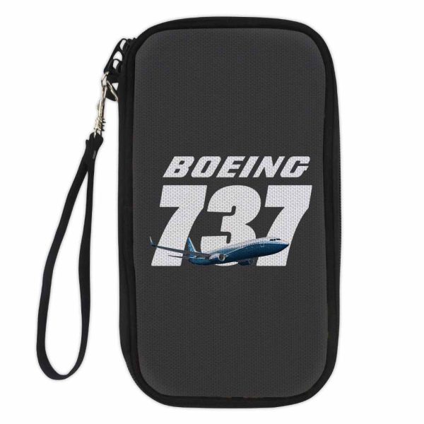 Super Boeing 737+Text Designed Travel Cases & Wallets Cheap