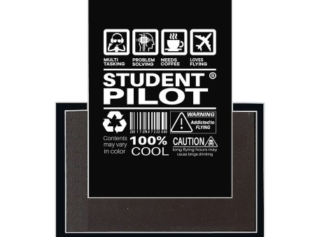 Student Pilot Label Designed Magnets on Sale