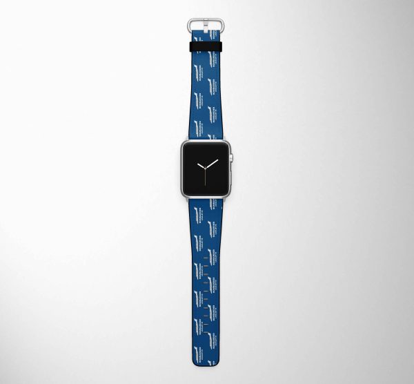 The Bombardier Learjet 75 Designed Leather Apple Watch Straps Online now