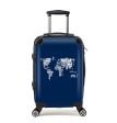 World Map (Text) Designed Cabin Size Luggages Supply