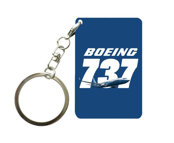 Super Boeing 737+Text Designed Key Chains Hot on Sale