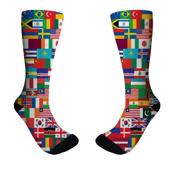 World Flags Designed Socks Discount