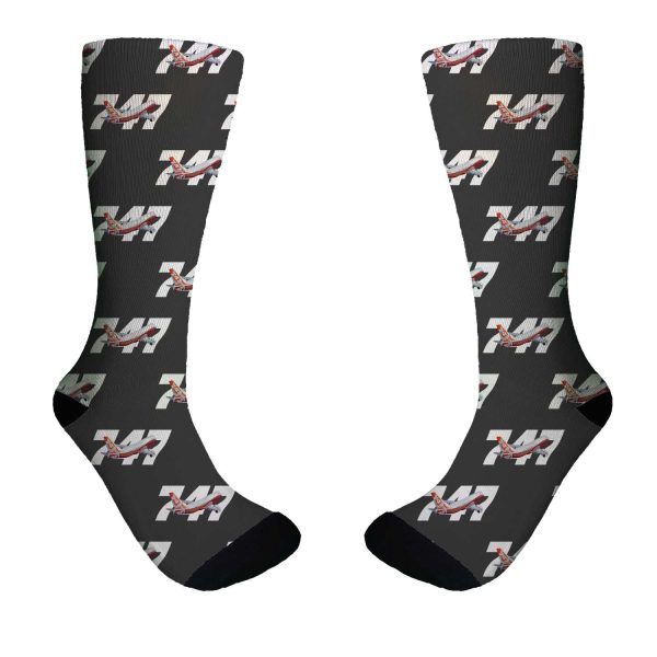 Super Boeing 747 Intercontinental Designed Socks Cheap