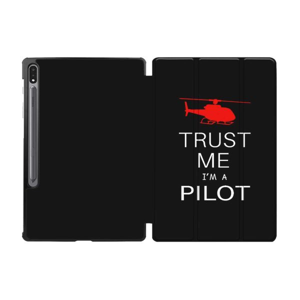 Trust Me I m a Pilot (Helicopter) Designed Samsung Tablet Cases on Sale