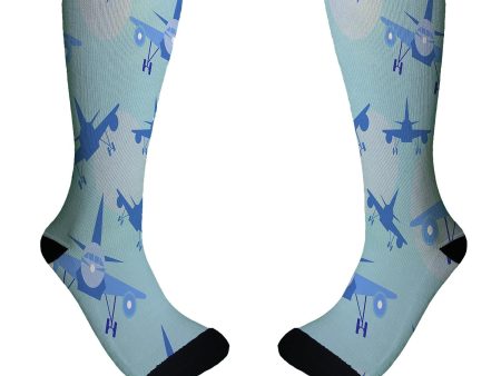 Super Funny Airplanes Designed Socks Discount