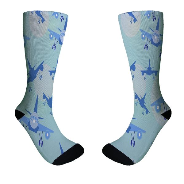 Super Funny Airplanes Designed Socks Discount