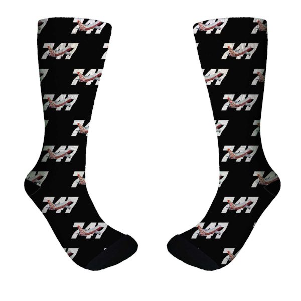 Super Boeing 747 Intercontinental Designed Socks Cheap