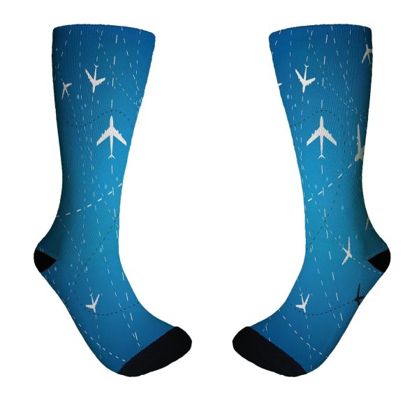 Travelling with Aircraft Designed Socks Online now