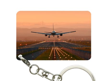 Super Cool Landing During Sunset Designed Key Chains Sale