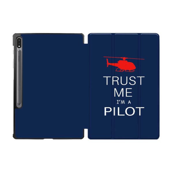 Trust Me I m a Pilot (Helicopter) Designed Samsung Tablet Cases on Sale