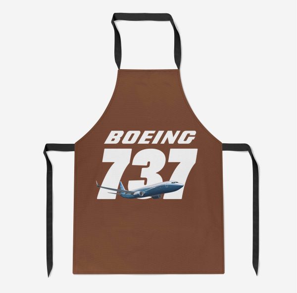 Super Boeing 737+Text Designed Kitchen Aprons Supply