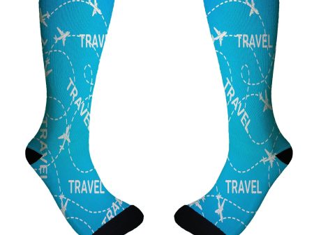 Travel & Planes Designed Socks Discount